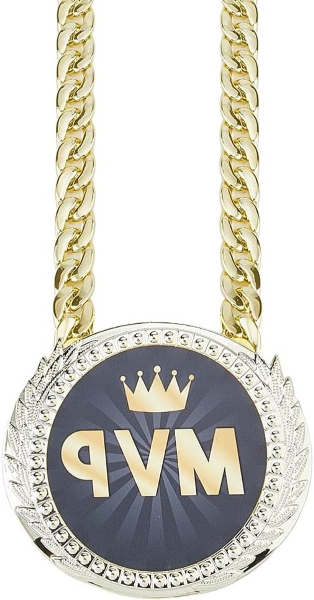 Gouden Medaille voor Sportprijzen - Turnover Chain, Flat Round, Perfect voor Basketbal en Voetbal Teams