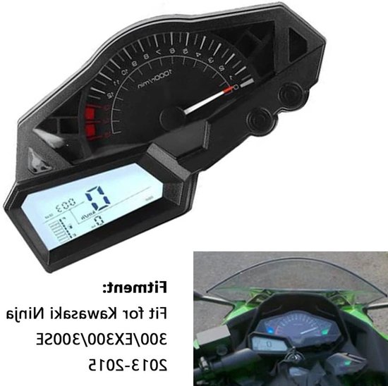 Moto Bike Speedometer voor Kawasaki Ninja 300/EX300/300SE 2013-2015 - Accuraat, Duurzaam en Betrouwbaar Snelheidsmeter Systeem — afbeelding 2
