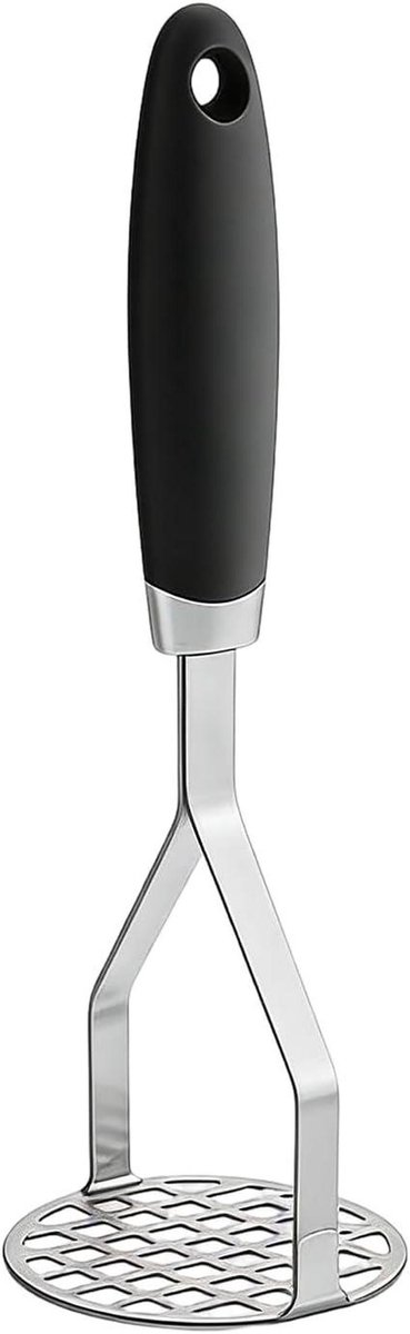 Aardappelstamper - Groente pers - Maaltijd voorbereiden - Polsvriendelijke druk - 26 cm - Zilver