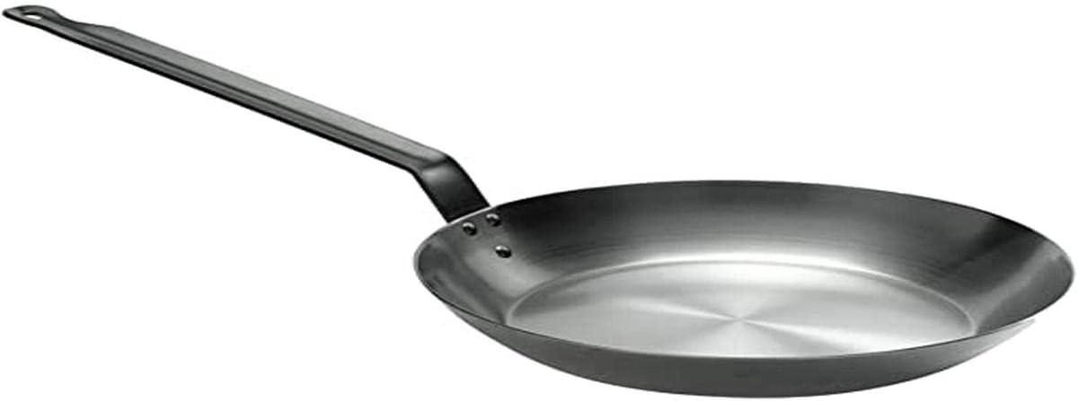 Koekenpan - Koekenpan met steel - Koken op inductie - Carbon stalen constructie - 26 cm - Zwart
