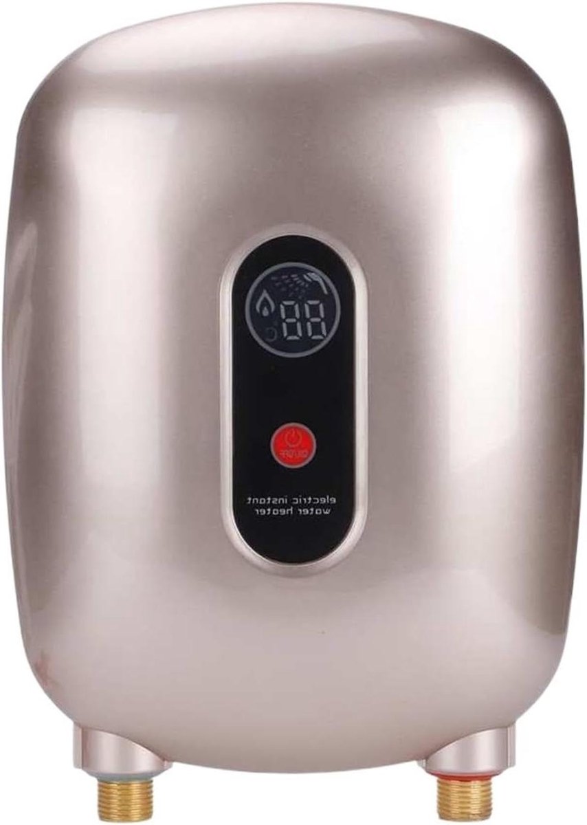 Doorstroomverwarmer - Tankloze Boiler - Direct Warm Water - Snelle Verwarming - 3500W - Goudkleurig