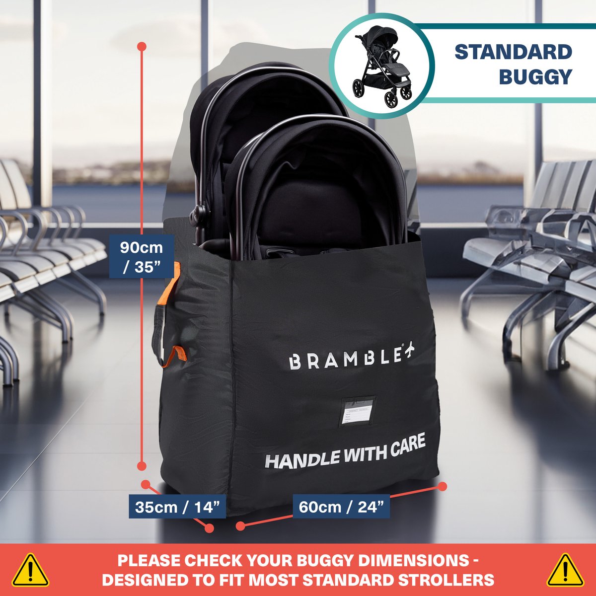 Bramble Bramble 90x60x35 Kinderwagenreistas - afbeelding 3