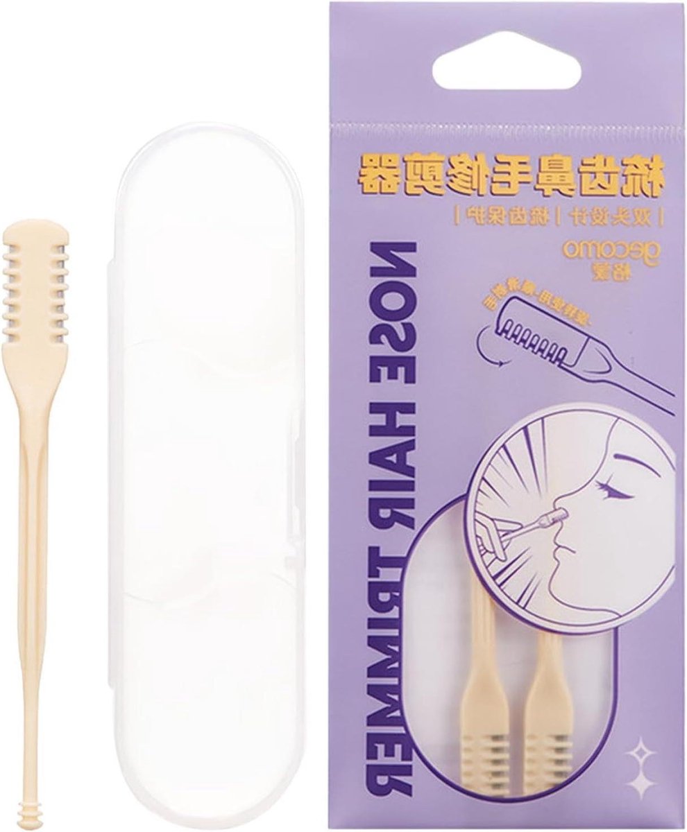 Neushaartrimmer - Gezichtsreiniger - Persoonlijke Verzorging - Dubbele Snijkoppen - 1 stuk - Zilver