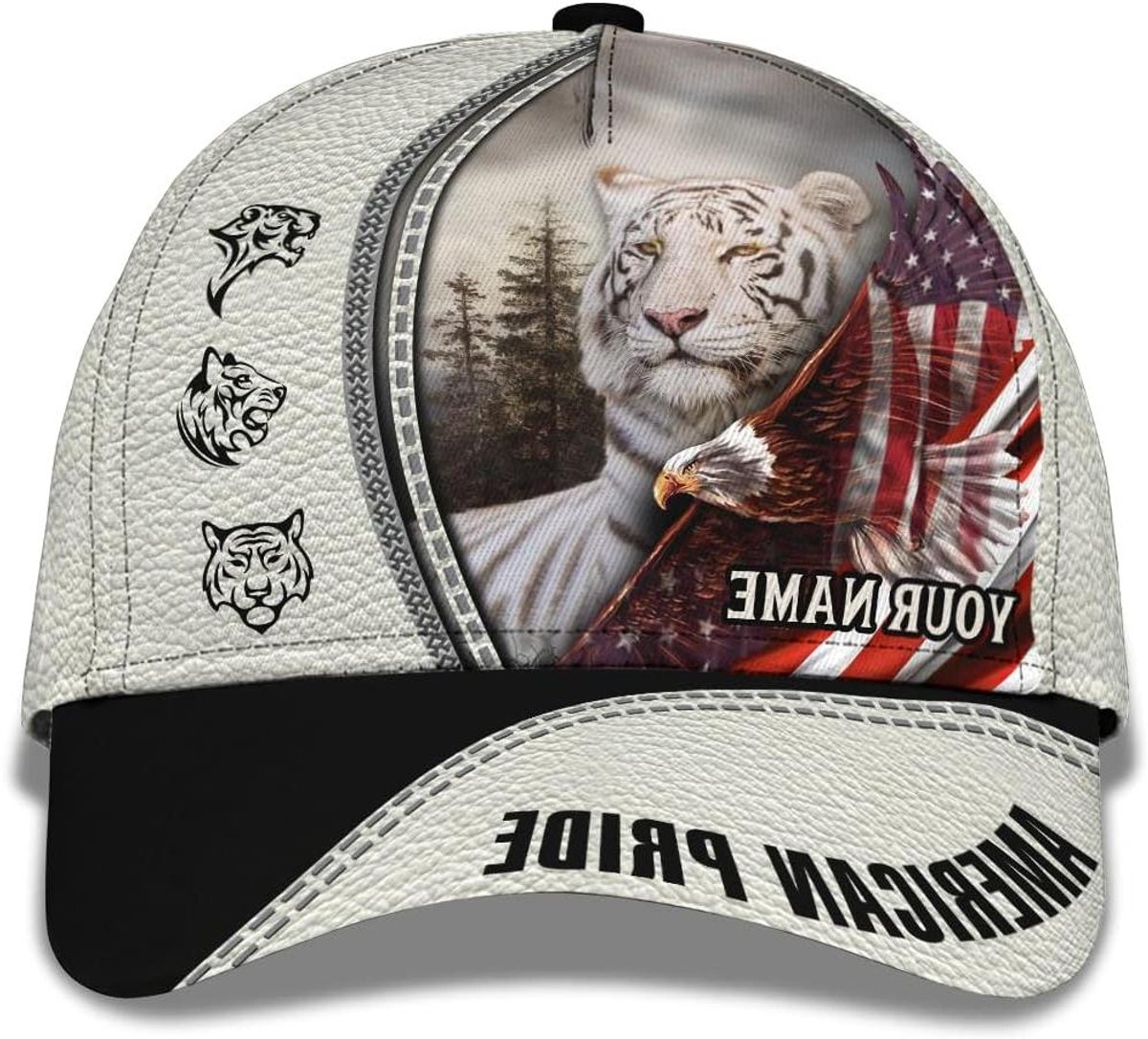 Golf Ball Cap - Baseball Cap - Outdoor Activiteiten - 3D Wit Tijger - 57-60cm - Wit