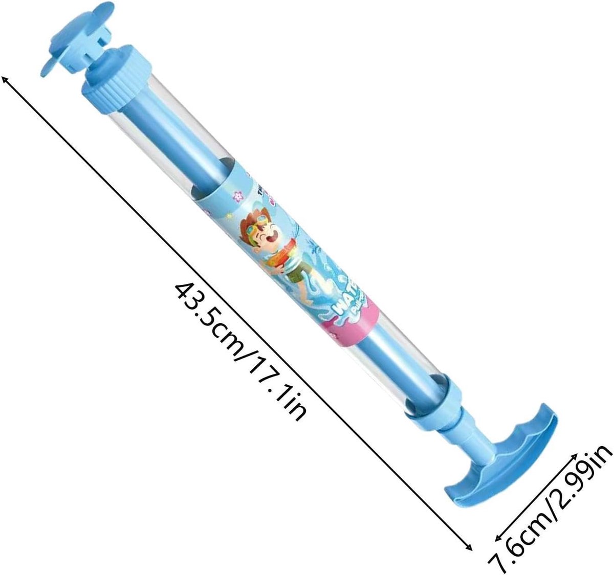 Waterspuit Voor Kinderen - Waterkanon Zomer - Zwembad Spellen - Groot Reservoir - 44 cm - Blauw – foto 6