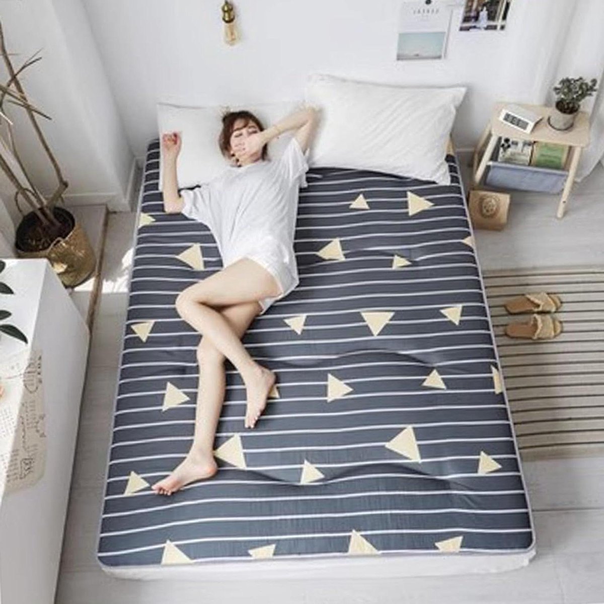Vloermatras - Tatami mat - Comfortabel slapen - Ergonomisch ontwerp - 90x195cm - A
