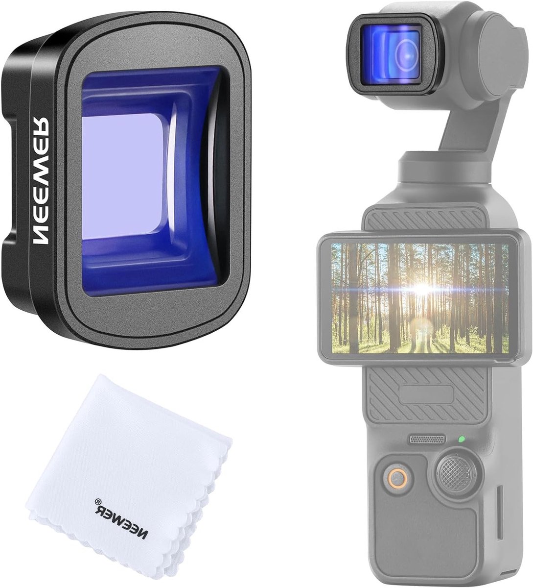 Professionele Anamorphic Lens 1.2X voor DJI Osmo Pocket 3 - Kinema Effect, Magnetisch HD Glas, Ideaal voor Video Creatie en Groot Scherm Gebruik