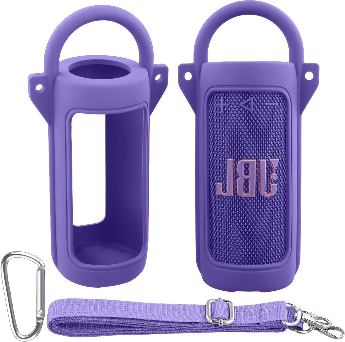Draagbare Ultralichte Beschermhoes voor Bluetooth Speaker met Karabijnhaak en Schouderriem, Ideaal voor Reizen en Outdoor Activiteiten