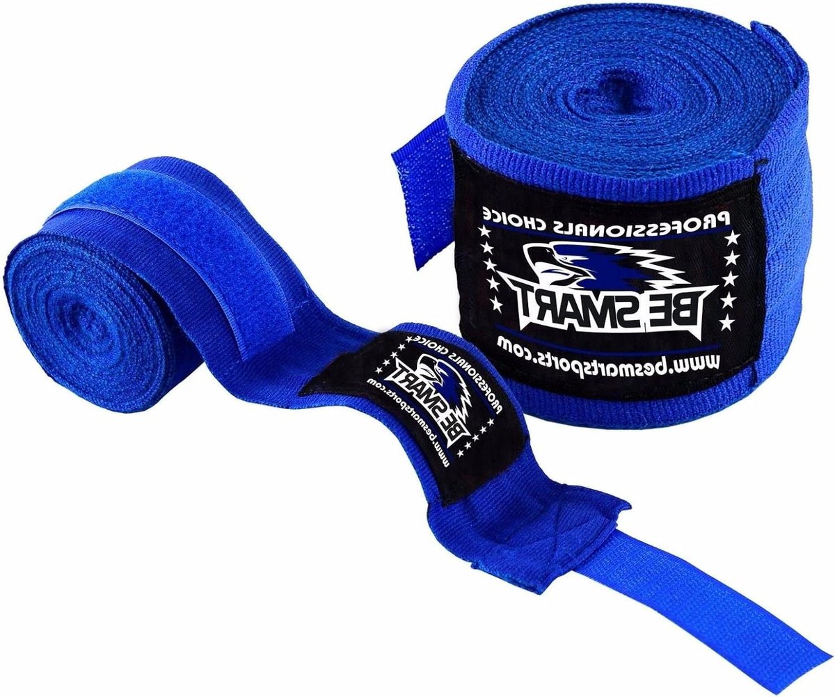 Hand Wraps Boksen - Binnenhandschoenen Vechtsport - Bescherming Handen - Extra Duurzaam Katoen - 35 meter - Blauw