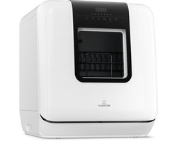 Klarstein Melville mini vaatwasser - Compacte vaatwasser voor 3 couverts, met 7 programma's, 6 liter waterverbruik, AquaStop, draagbaar design