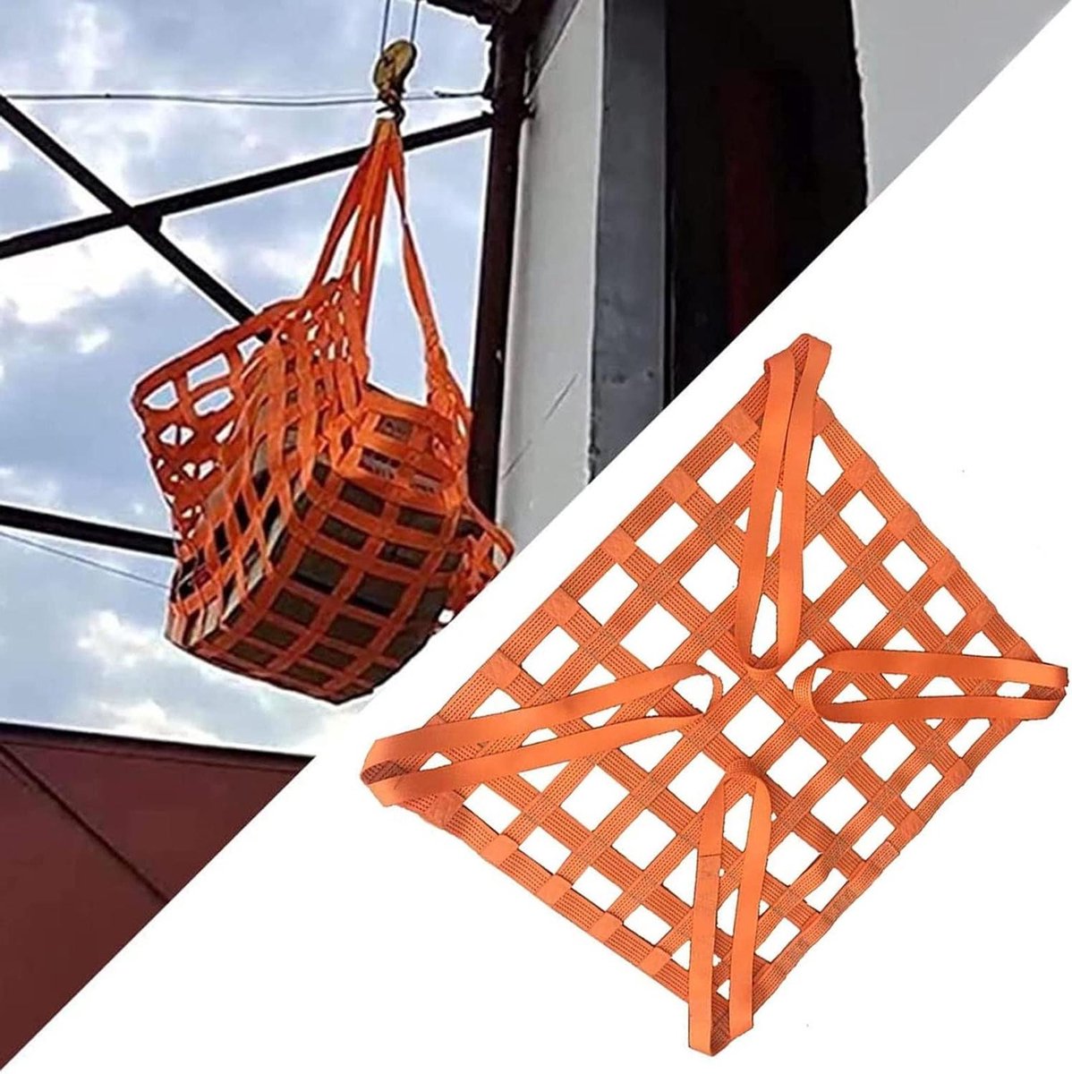 Hijsnnet - Tilband Hefnet - Laden En Lossen - Scheurvast Nylon - 1 X 1M / 300KG - Niet gespecificeerd