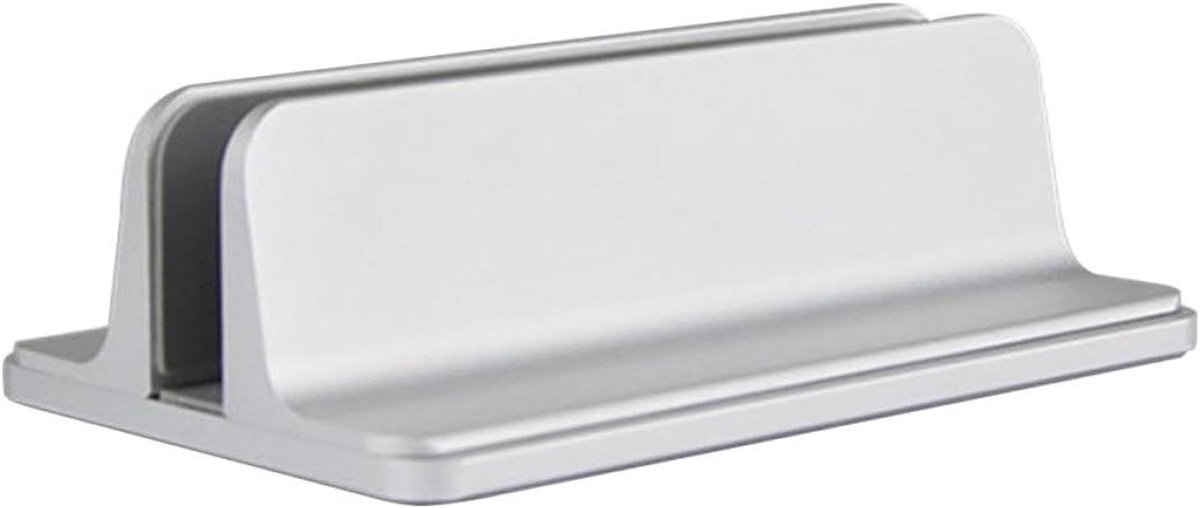 Laptopstandaard Bureau - Laptophouder Verhoger - Ruimte Besparen - Verticale Opslag - 15 cm - Zilver