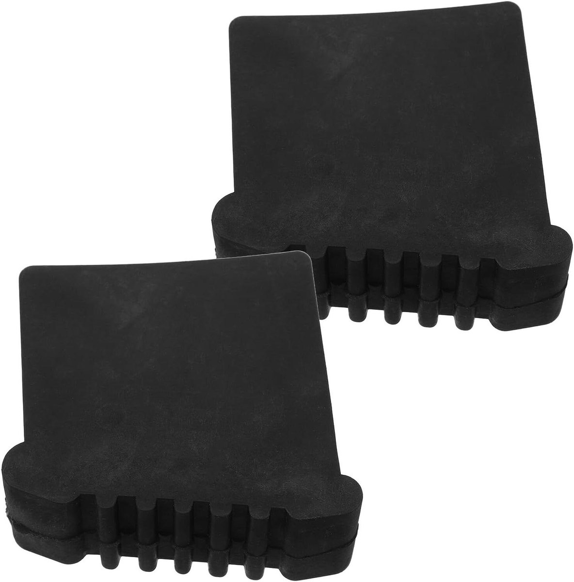 Laddervoethoezen - Laddervoet Beschermers - Vloer Beschermen - Antislip & Geluidsdempend - 8.80X8.00X3.50CM - Zwart