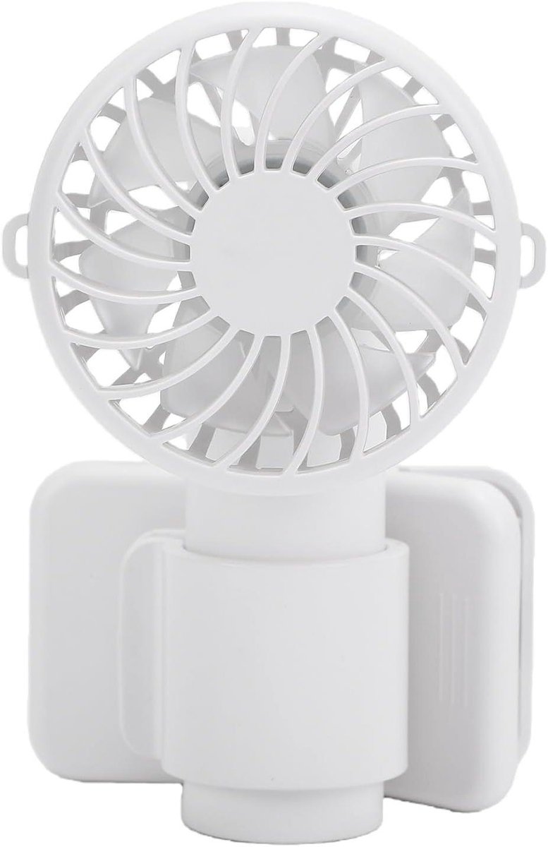 Oplaadbare Handventilator - Klemventilator Bureauventilator - Persoonlijk Koelen - 3-in-1 Multifunctioneel - 12x7.5x6.5 cm - Wit