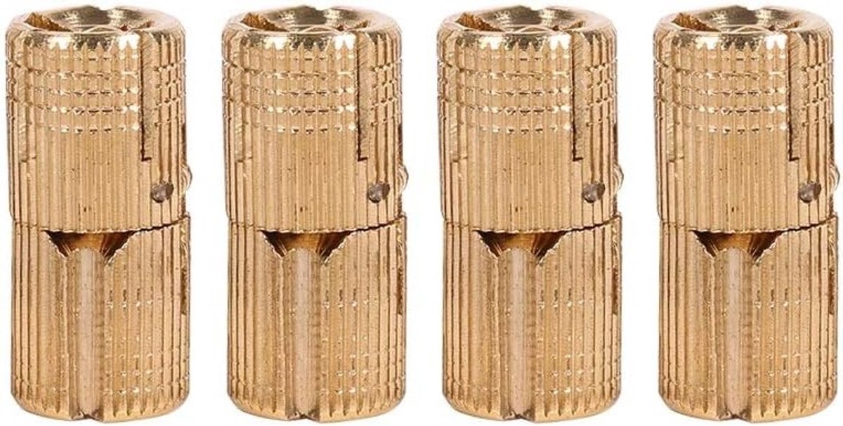 Verstevigde cilindrische scharnieren - Verborgen barrel scharnieren voor 180° opening - 4 stuks, 10mm maat, ideaal voor meubels en deuren