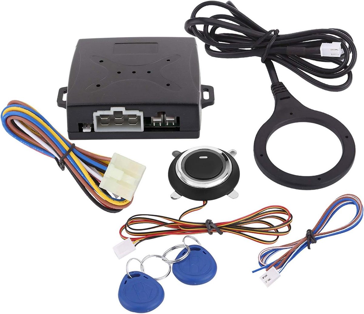 Keyless Push Start Motorfiets Diefstalbeveiliging Alarminstallatie - Afstandsbediening Auto Alarm - Motor Push Stop - Startknop Starter vergrendelen - Ontsteking Keyless Entry - beveiligingssysteem .