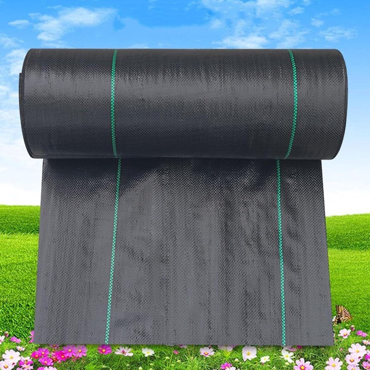 Onkruidbarrièrestof - Landschapsdoek Bodembedekker - Onkruid Bestrijden - Ademend Geweven Geotextiel - 100m Lengte - Zwart