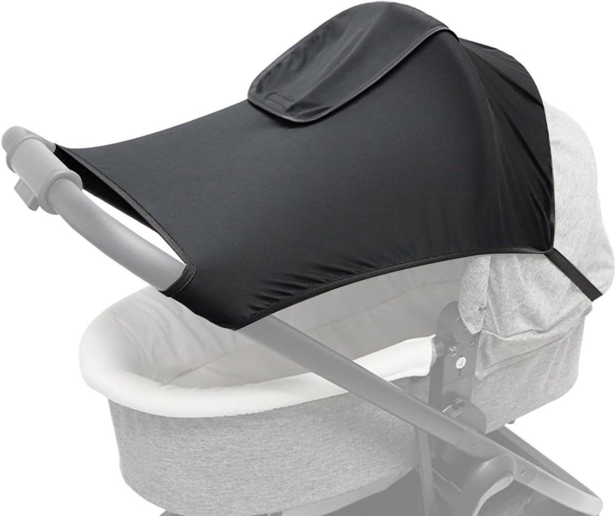 Parasol Kinderwagen - Zonnekap Kinderwagen - Baby Beschermen - UV Bescherming - 23 x 21 x 5 cm - Zwart