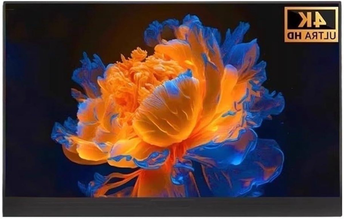 Draagbare Monitor - Extern Scherm Laptop - Productiviteit Verhogend - 4K Resolutie IPS - 156 inch - Grijs