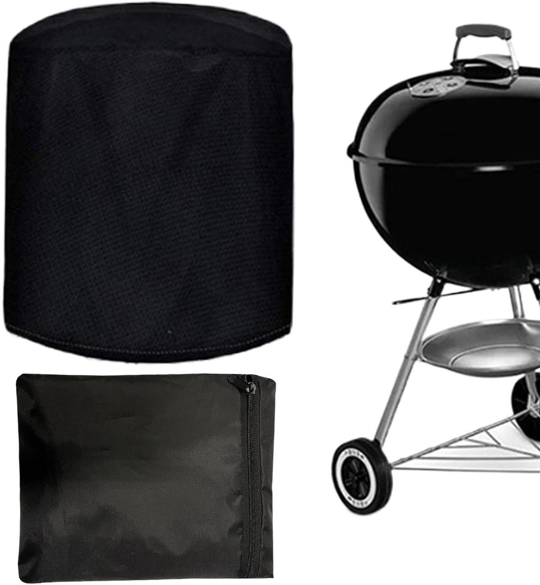 BBQ Hoes - Grillhoes Waterdicht - Grill Beschermen - 210D Oxford Stof - 62x105cm - Zwart