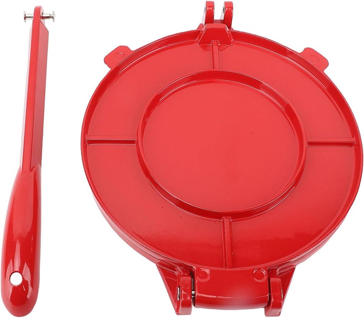 Tortilla Pers - Flatbread Maker Deegpers - Thuis Koken - Multifunctioneel Ontwerp - 22 x 22 x 4 cm - Zilver