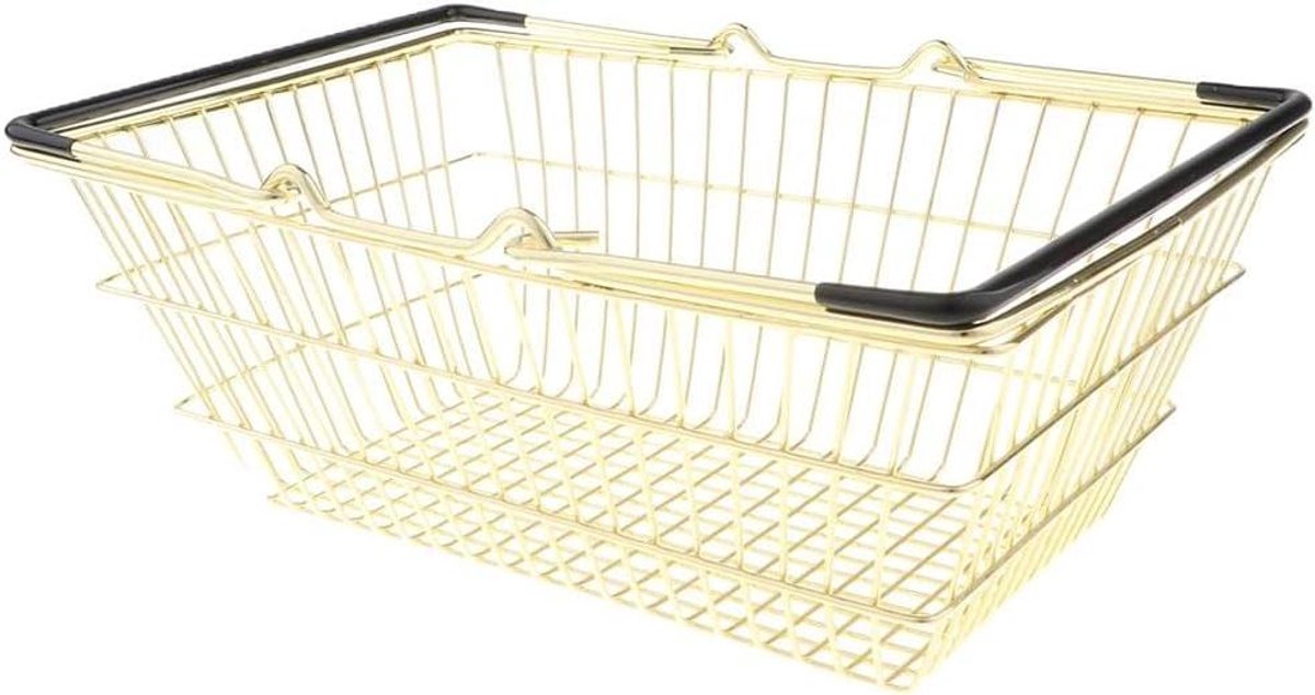 Mini Winkelwagen - Bureau Organizer - Bureau Decoratie - Compact Ontwerp - 23 cm - Goud