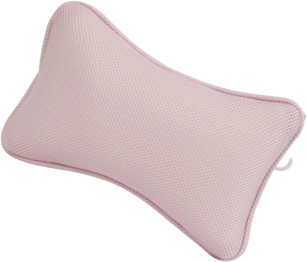 Badkussen - Hoofdsteun Bad - Ontspannen in Bad - Met Zuignappen - 30x20x7 cm - Roze