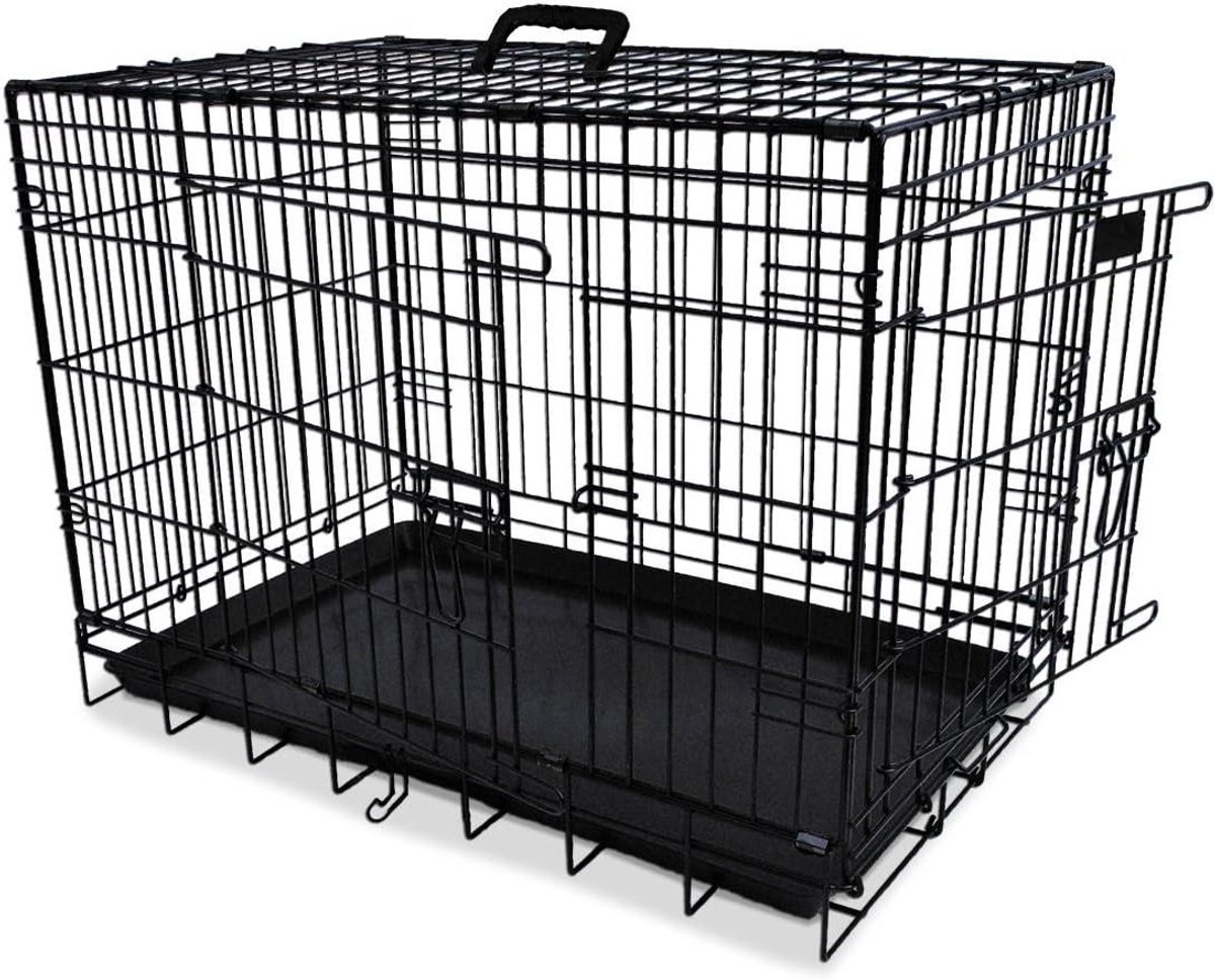 Transportkooi Hond - Hondenbench Reismand - Veilig Vervoeren - Uitneembare Kuip - 116x77x86 cm - Zwart