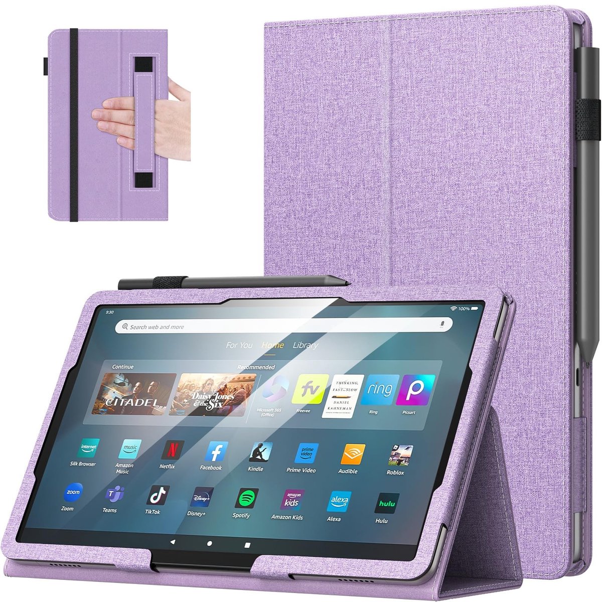 Dailygoody - OmGoods - Dailygoody - MoKo Case - Slimme Hoes - Auto Wake/Sleep - Taro Purple - Bescherming voor Tablet - Geschikt voor Fire Max 11" - 2023