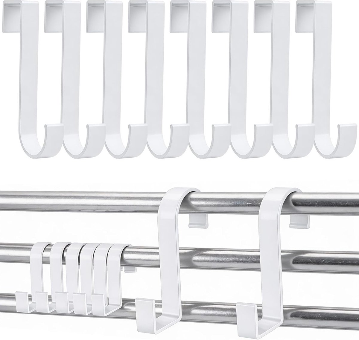 Set van 8 Radiator Haken voor Handdoeken - S-vormige Haken voor Badkamer en Keuken, Ideaal