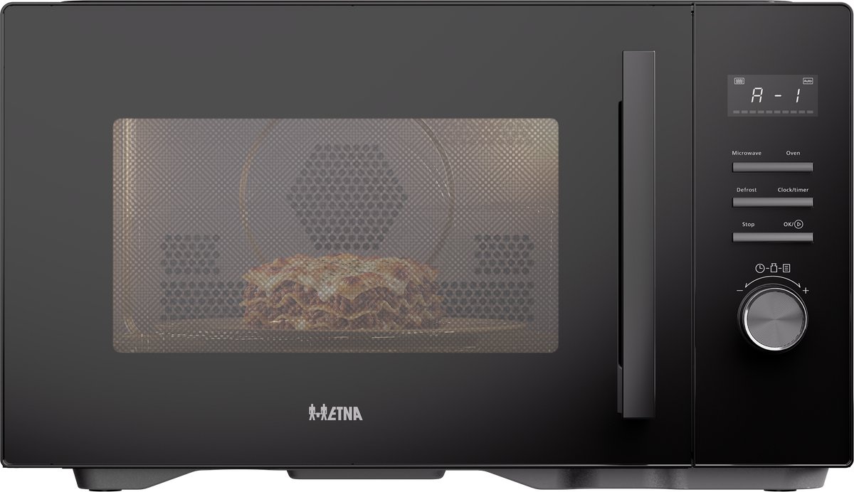 ETNA CMV829 Combi Magnetron – Vrijstaand – 29 liter – 1000 watt – Grill – Turbo hetelucht – 10 automatische programma’s – Zwart