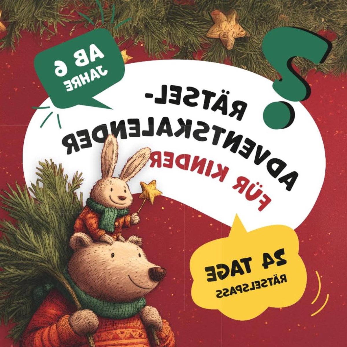 Adventskalender Kinderen - Rätselboek - Kerst Puzzelen - 24 Dagen Verrassingen - 110 Pagina's - Multicolor