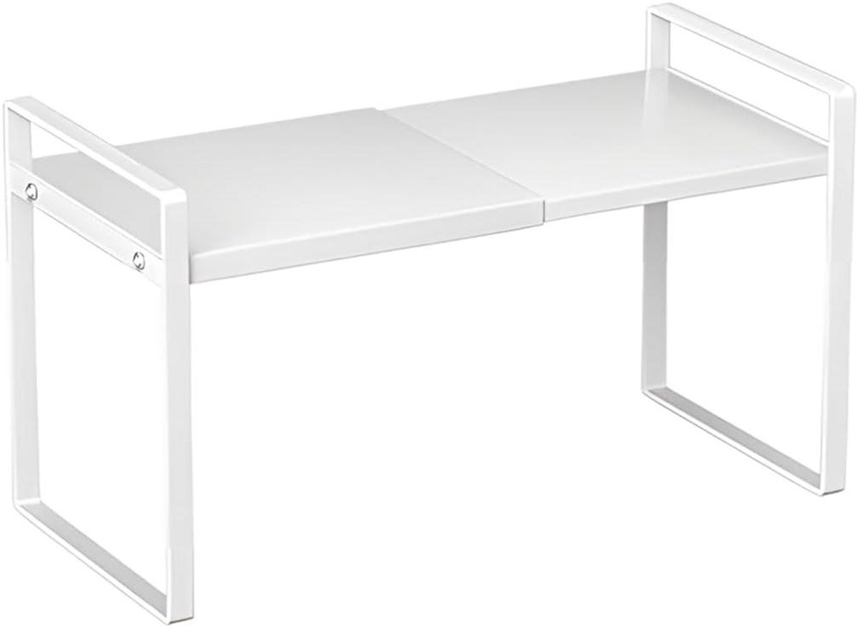 Keukenrek - Opbergrek - Kast organiseren - Uitschuifbaar ontwerp - 22-45 cm - Wit