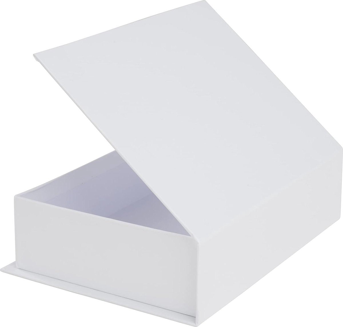 Klapdeksel Doos - Opbergdoos Karton - Spullen Opbergen - Rechthoekige Vorm - 14x5x19 cm - Wit