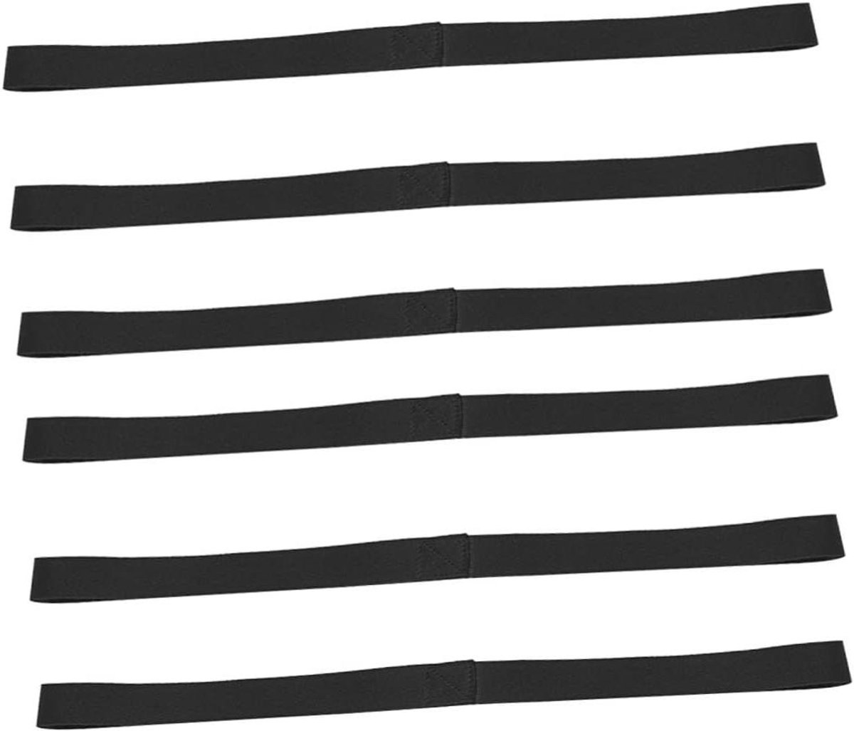 Spanbanden Met Haken - Bevestigingsriemen Vastbindriemen - Voertuigen Vervoeren - Zachte Lus Ontwerp - 6 Stuks - Zwart