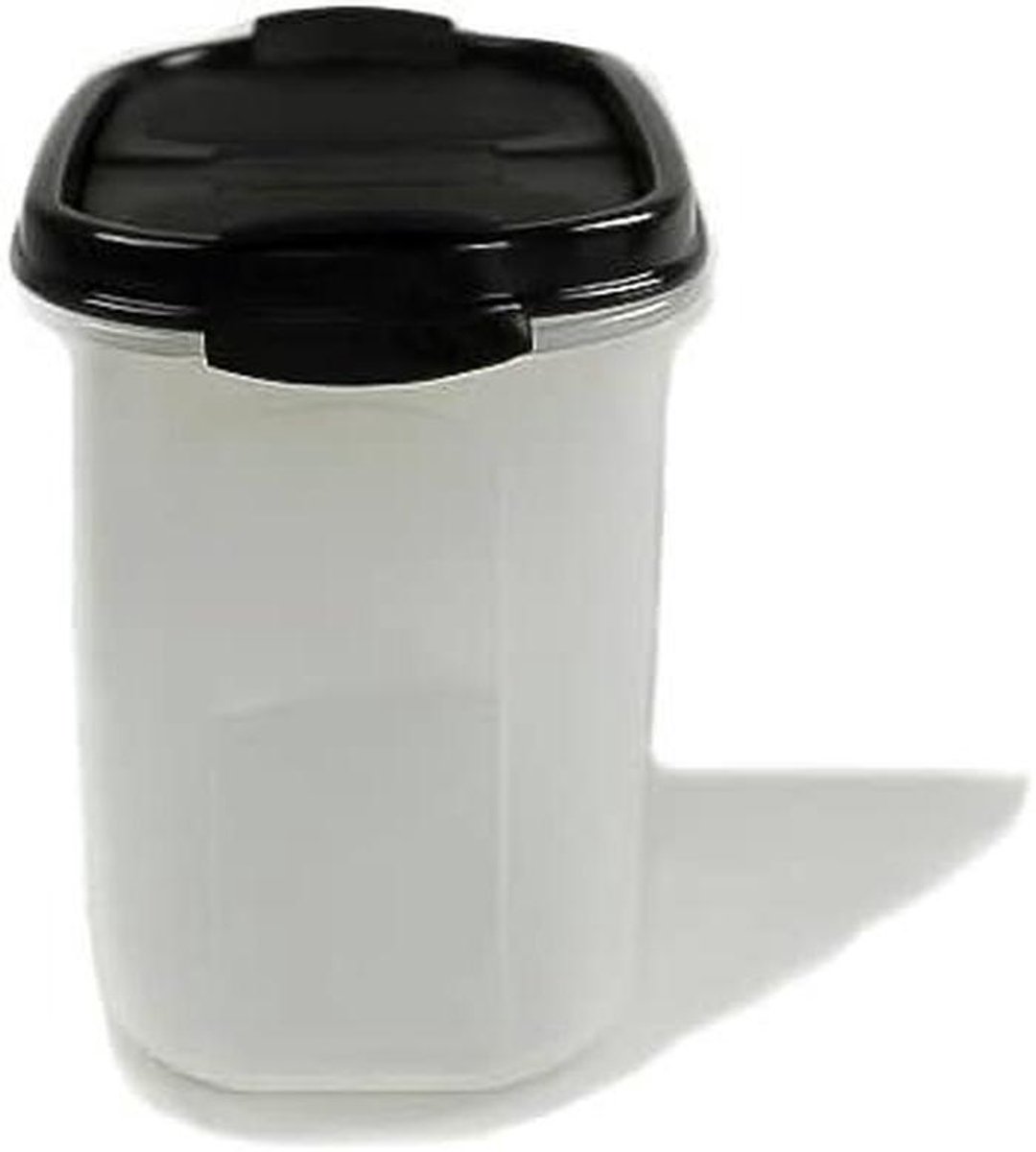 Voorraadbox 1.1 L - Bewaarcontainer Keuken - Droge Voorraad - Vaatwasmachinebestendig - 1.1 Liter - Zwart