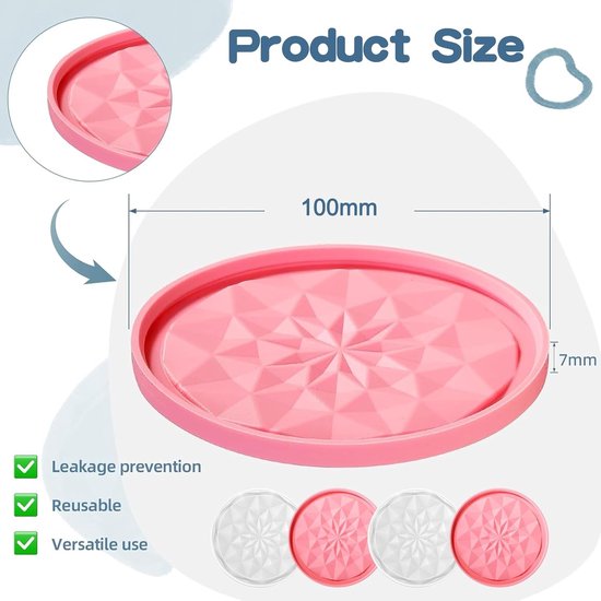 Yoghurt deksels - Siliconen deksels - Yoghurt vers houden - Omkeerbaar als onderzetter - 6 cm diameter - Transparant — afbeelding 5
