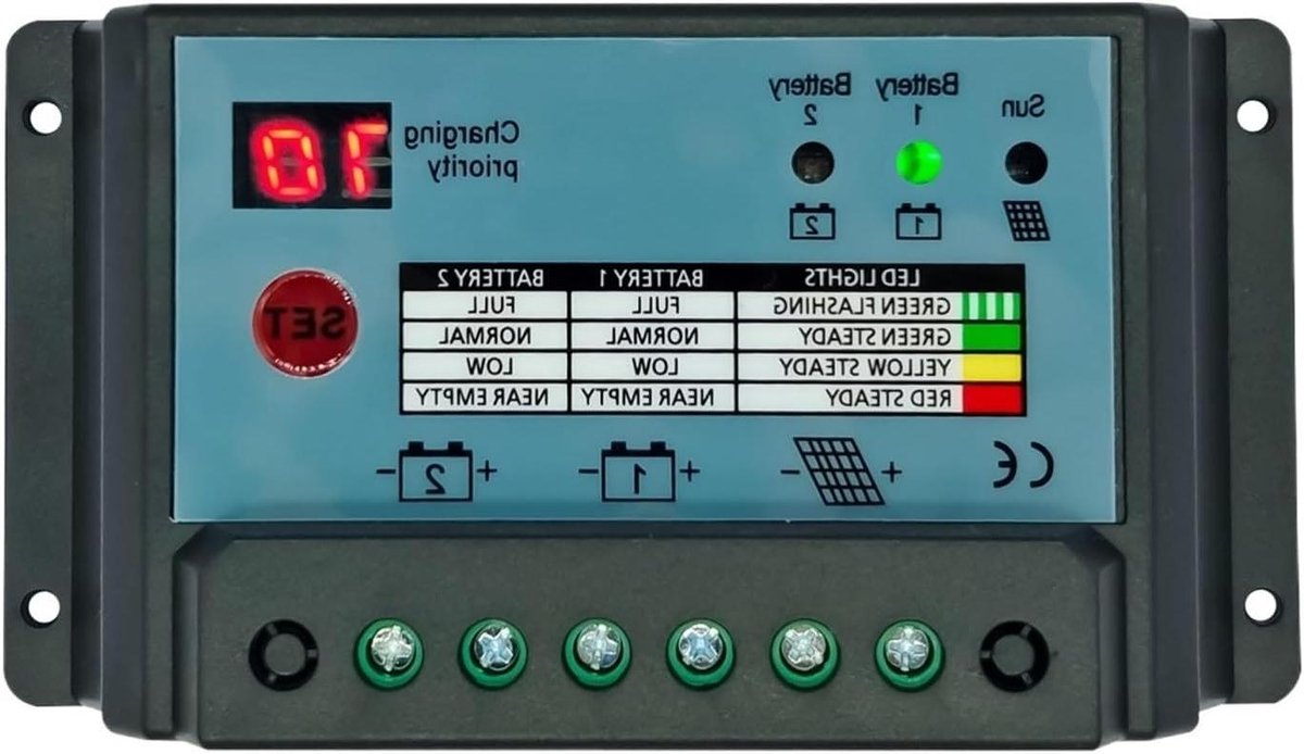 Zonnelaadregelaar - Solar Regulator - Batterijen Beheren - Industriële Microcontroller - 20A - Niet gespecificeerd