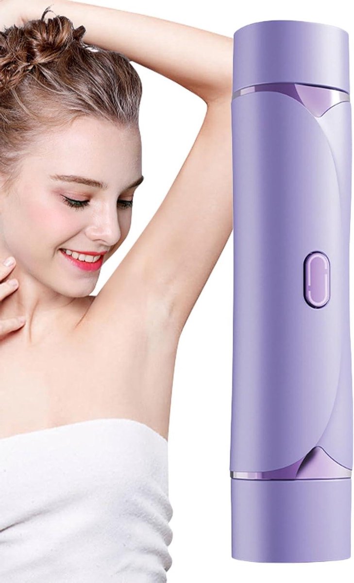 Elektrische Bikini Trimmer - Dames Trimmer - Gladde Huid - Dubbele Scheerkop - 18 cm - Wit