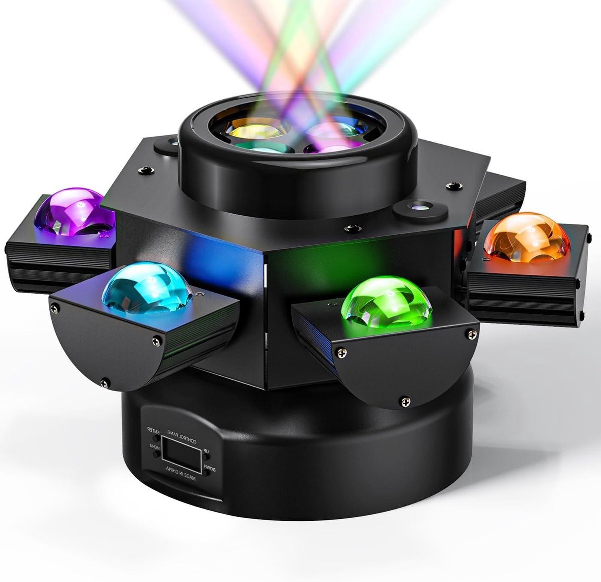 Verlichtingsarmatuur - Discolamp - Feestelijke sfeer - 10 LED's - 31x31x21 cm - Zwart