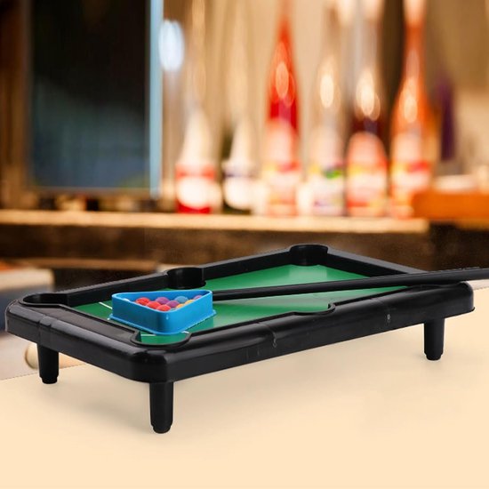 Mini Tafelspel - Billiards Set - Familie Plezier - Realistische Gameplay - 35.5 cm Lengte - Zoals Afgebeeld van mini — afbeelding 3