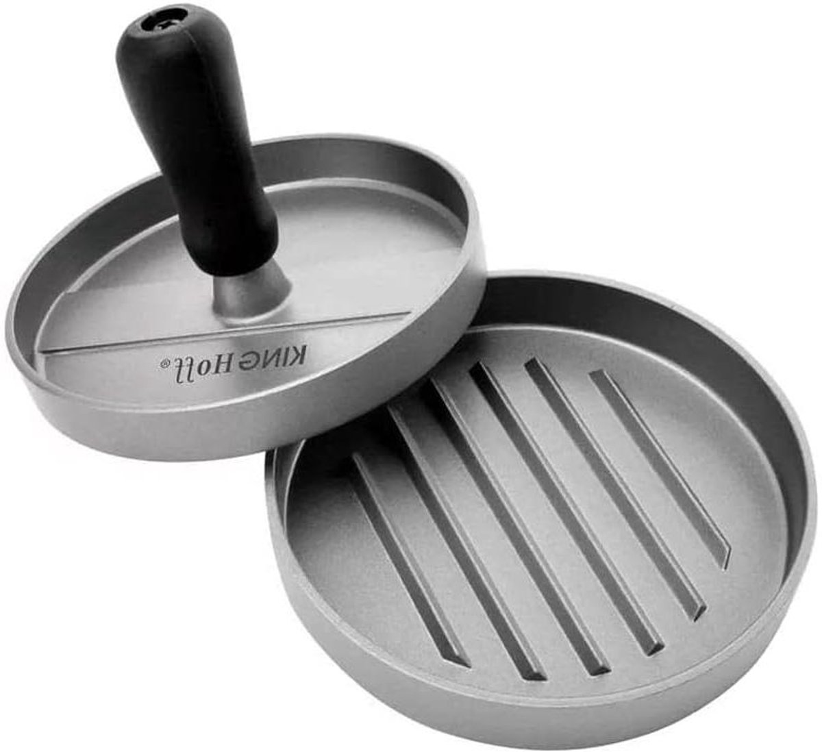 Hamburgerpers - Vleesvorm - Burgers Maken - Comfortabele Handgreep - 12 x 95 cm - Aluminium