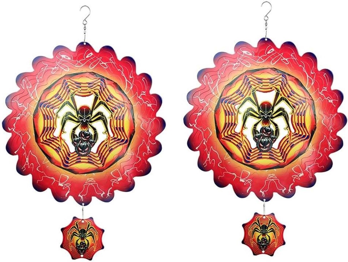 Windspinner Set - Metalen Decoratie - Tuin Aankleden - Dynamische Rotatie - 2 stuks - Multicolor