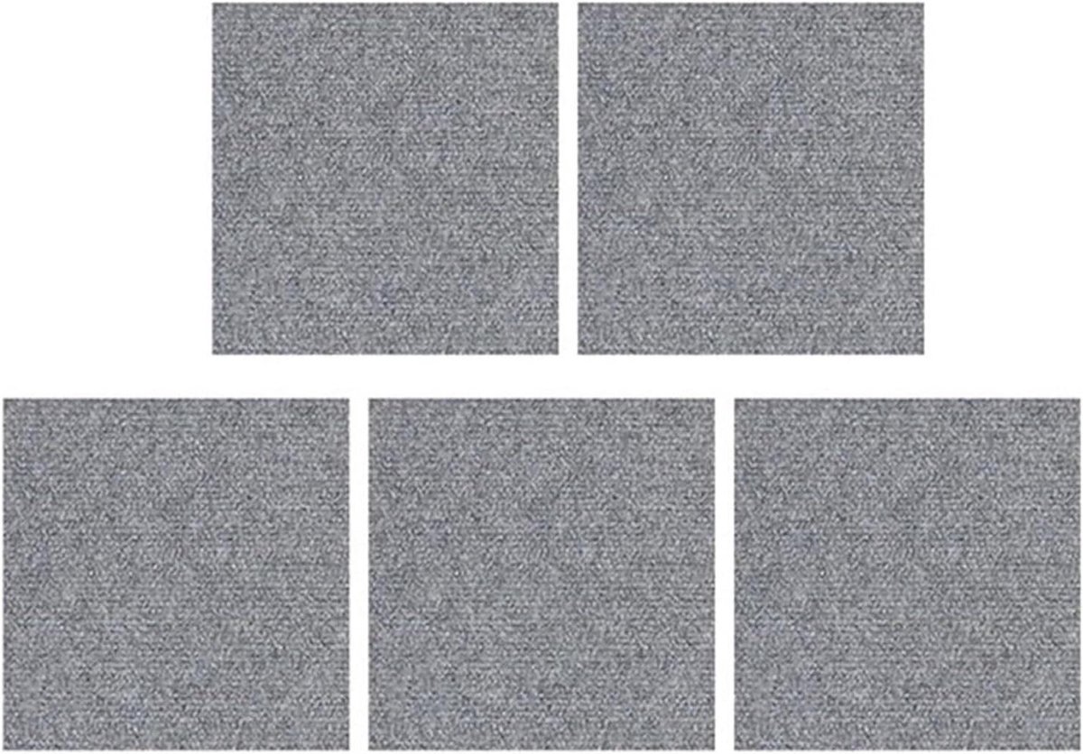Tapijttegels - Vloerbedekking - Woonkamer Decoratie - Zelfklevend - 5 stuks 30x30cm - Lich