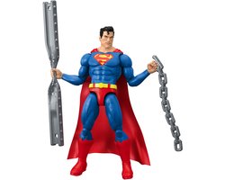 Figurine d'action DC Premier Superman de 16,5 cm avec 22 points articulés, cape et armure de combat