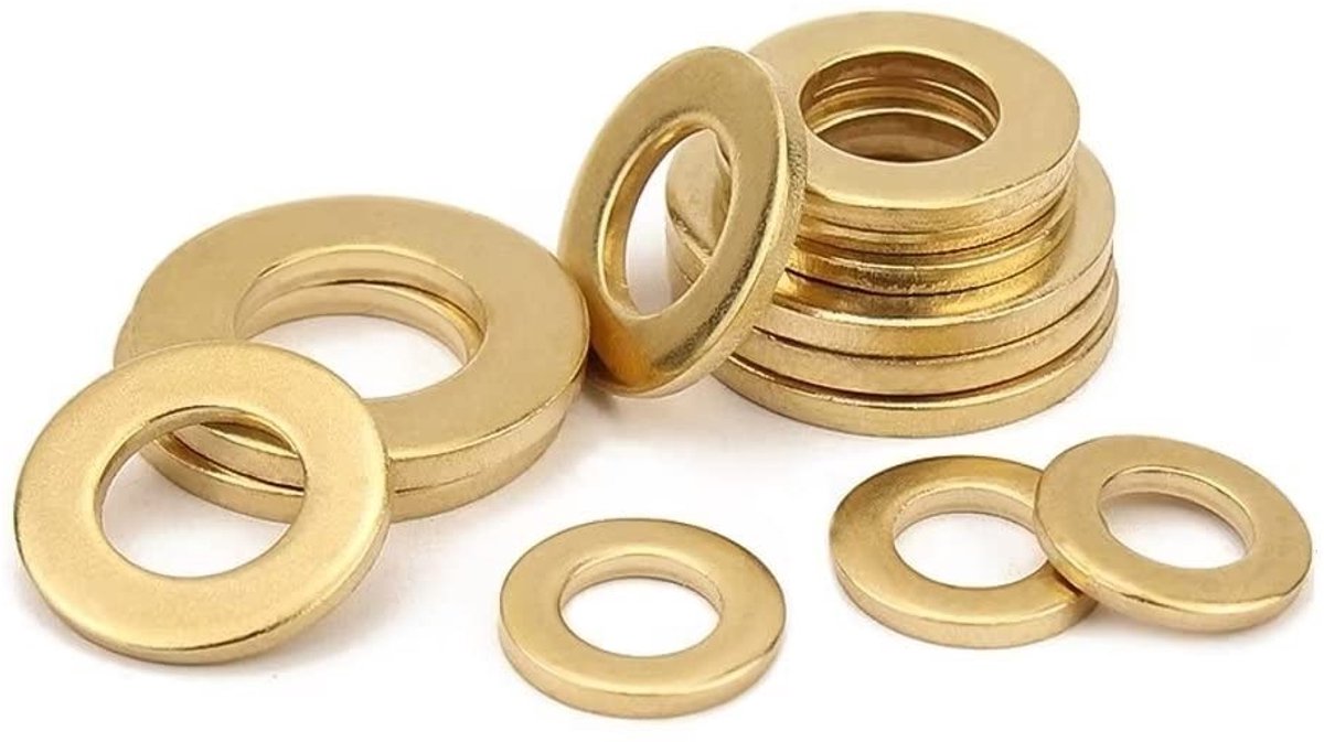 Dailygoody - Platte sluitringen - Messing koper - Bevestigingselementen voor M10x20x1,0mm - 40 stuks - Afstandsstukken voor schroefdraad - Perfect voo