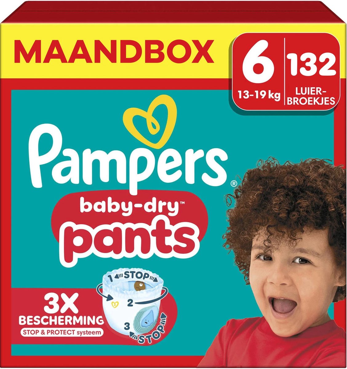 Pampers - Baby Dry Pants - Maat 6 - Maandbox - 132 stuks - 13/19 KG