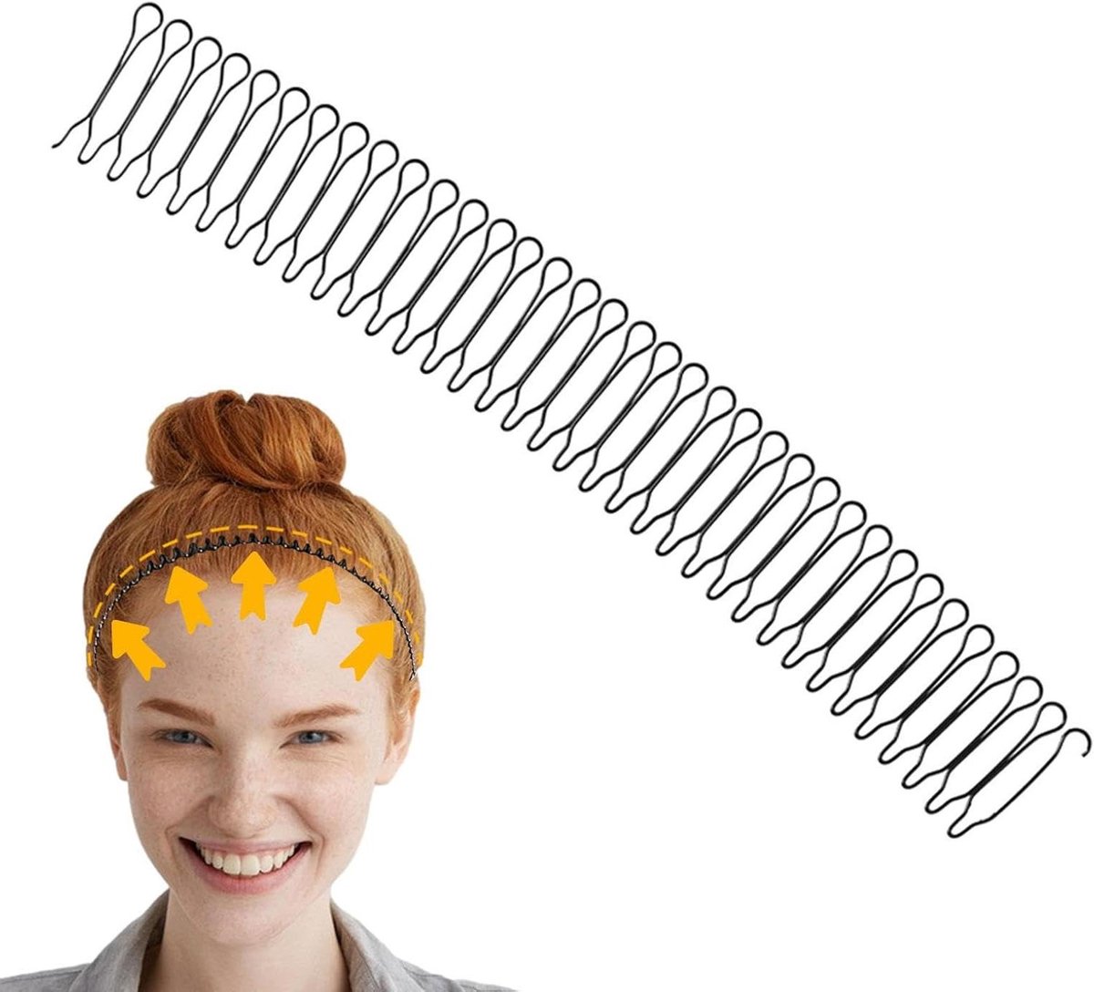 Haarkam Clips - Haaraccessoire Styling - Haar Stylen - Onzichtbaar Ontwerp - 21 cm - Zwart