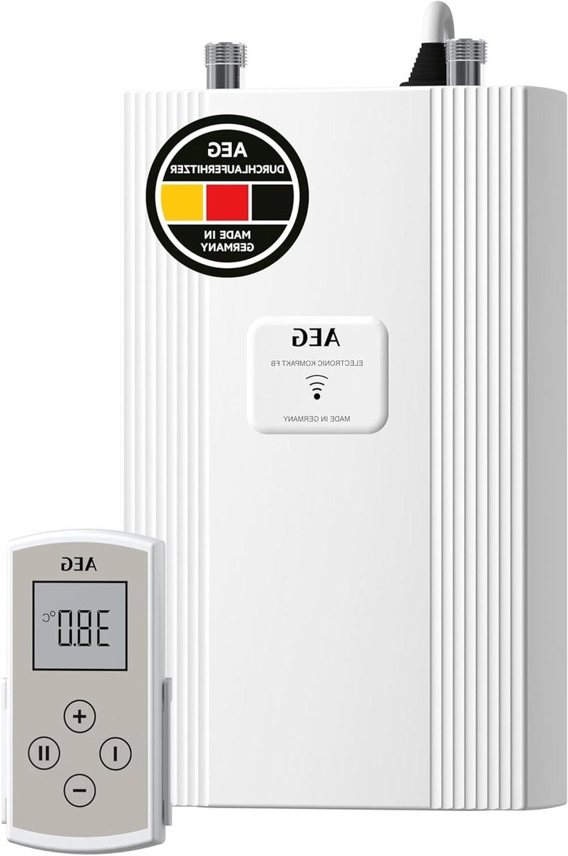 Elektronische Boiler - Doorstroomverwarmer Compact - Direct Warm Water - Ruimtebesparend Inbouw - 29.3x17.4x8.7 cm - Wit