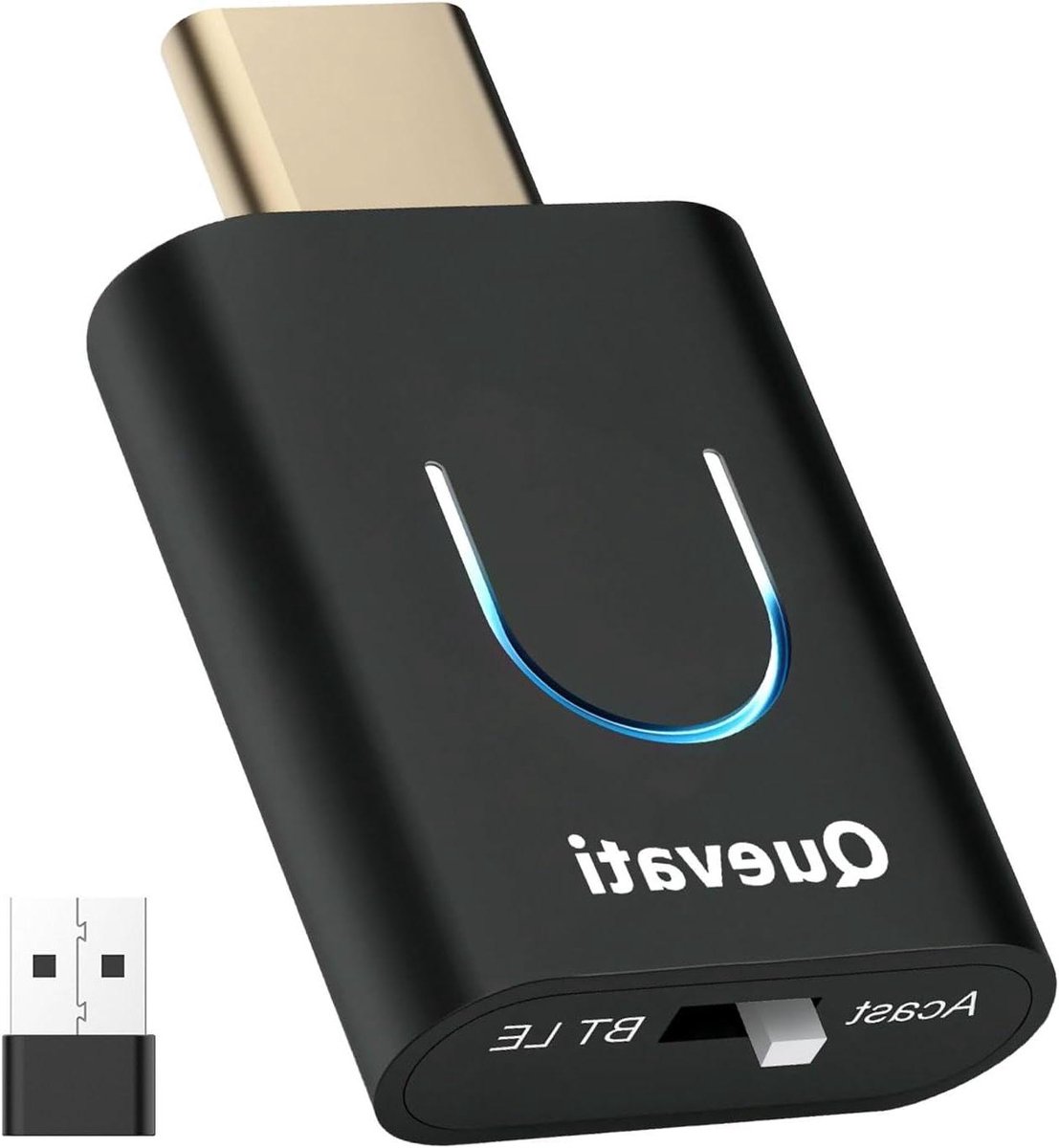 USB C Bluetooth Adapter - Audio Dongle - Draadloos Geluid - QCC5.4 Chip - 2 cm - Zwart